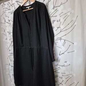 Larry Levine long sleeved dot dress